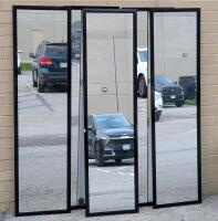 5&sect; Black-Framed Wall/Floor Mirrors, 13.3" &times; 49.8" Each, Some Adhesive Backing, Not All Have Wires
