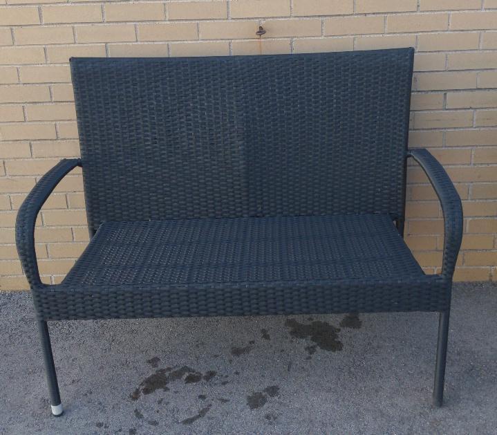 Outdoor Loveseat, Black