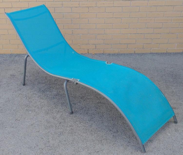 Mesh Patio Lounger, Turquoise