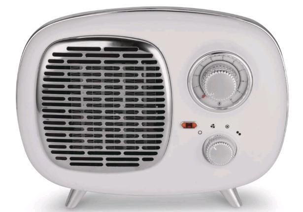 As New in Box For Living Vintage-style Desktop Heater, White, 1500W, Retail's for $44.99