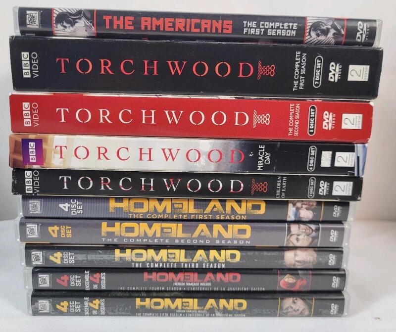 Crime & Spies TV Show DVD Sets . The Americans Season #1 , Torchwood Seasons #1 / #2 plus 2 Movies & Homeland Seasons #1 - #5