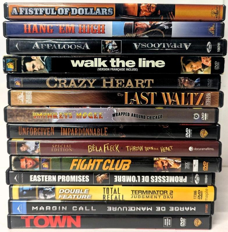 [DVDs + Blu-Ray] 15 Movies & Specials: Walk the Line, A Fistful of Dollars. Appaloosa, Fight Club, Terminator+, See Photos for Titles