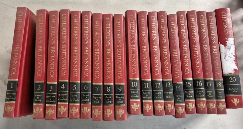 19 Vintage 1988 Children's Britannica Encyclopaedias Volume 1 to 18, 20