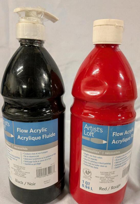 [See Description]2 1 Quart Bottles of Artists Loft Paints.