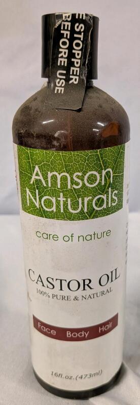 New Amson Naturals Castor Oil. 473ml.