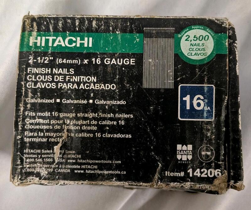 800+ Hitachi Finishing Nails. 2 Sizes. 2" and 2.5" Long