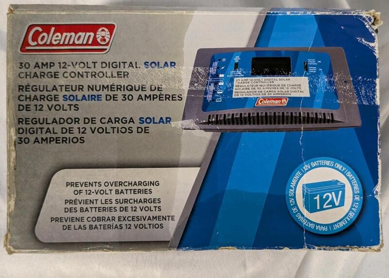 As New Coleman 30 amp Digital Solar Charge Controller. Similar Products Retail for $155