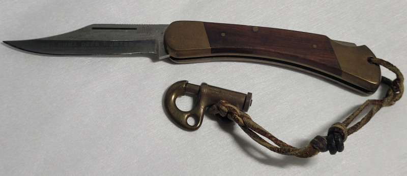 Vintage PUMA 965 Deer Hunter Lockback Knife w/Jacaranda Wood Handle