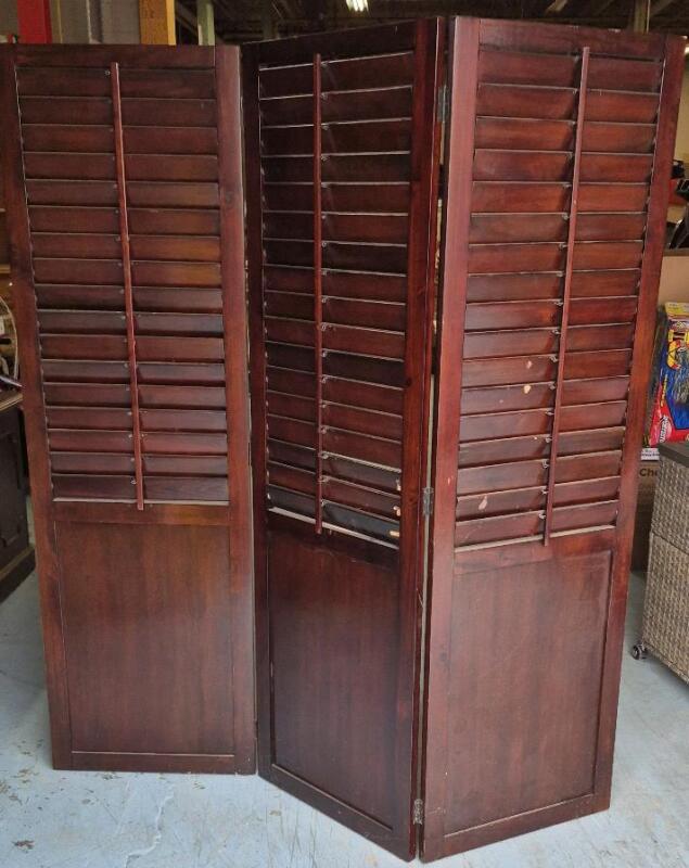 Great Wooden Room Divider - Heavy - 3x Panels 22 by 72"