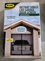 New Ideaworks Instant Single Car Garage Door Screen 8' Wide x 7' Tall