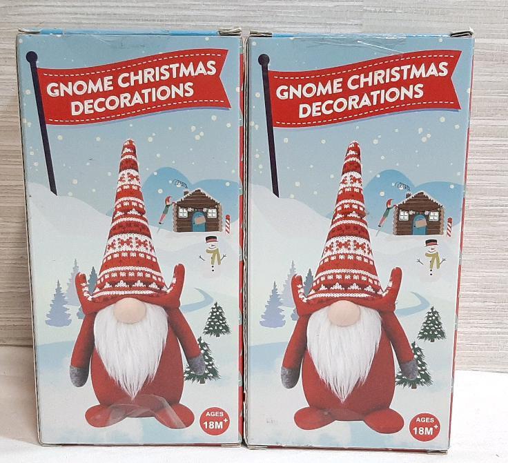 2 New Gnome Christmas Decorations