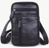 Men's Genuine Leather Sling Bag Belt Pack Top Grain Leather Top Waist Pack Black<br/>Approximately 5 x 8&rsquo;&rsquo; Stock photos added