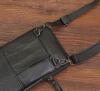 Men's Genuine Leather Sling Bag Belt Pack Top Grain Leather Top Waist Pack Black<br/>Approximately 5 x 8&rsquo;&rsquo; Stock photos added - 3