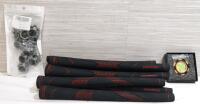 Lot of Golfing Products, Including Golf Club Foam Handles, Putting Coin & Golf Shoe Spikes