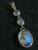 Sterling Moonstone Pendant Gallo signed Earrings Necklace - 2