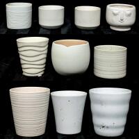 Assorted Ceramic Plant Pots & Small Nespresso Cups-Turned Plant Pots, Up to 5.5" Tall, No Chips or Cracks