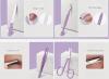 New Light Purple Premium Stainless Steel Nail Clipper Set Travel Size in button clasp Holder Stock photos added approximately 4 x 2.5&rsquo;&rsquo; closed - 2