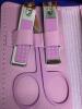 New Light Purple Premium Stainless Steel Nail Clipper Set Travel Size in button clasp Holder Stock photos added approximately 4 x 2.5&rsquo;&rsquo; closed - 3