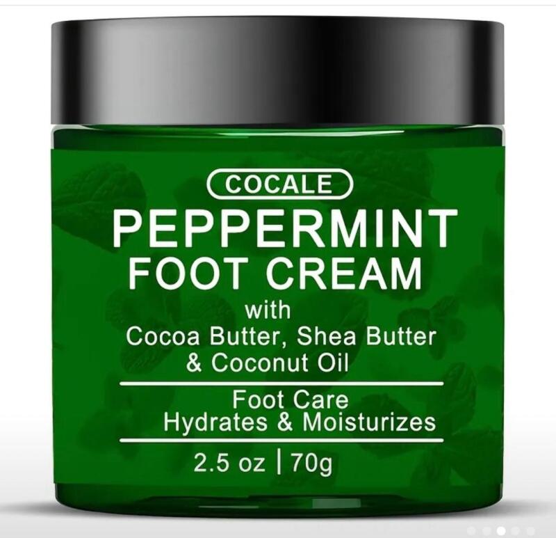 New 70g COCALE Peppermint Foot Cream, Moisturizes Cream for Dry Cracked Feet, Hands, Heels, Elbow(2.5oz) Stock photos added Expires 09/09/2028