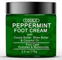 New 70g COCALE Peppermint Foot Cream, Moisturizes Cream for Dry Cracked Feet, Hands, Heels, Elbow(2.5oz) Stock photos added Expires 09/09/2028