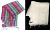 2 100% Silk Scarves : New TEN THOUSAND VILLAGES Phontong Handicraft Colorful Scarf 12" Wide &times; 63" Long & Craft Link Vietnam Gauzy Off-White Scarf 28.5" Wide &times; 62" Long, Colorful Scarf Retails $80!
