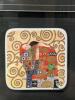 Gorgeously Framed GUSTAV KLIMT Porcelain Tile Quartet, Tiles 3.75" &times; 3.75", Frame 28" &times; 14.5" - 4