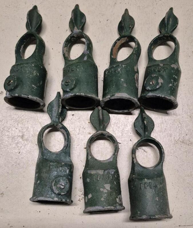 7 Vintage Metal Fence Post Tops - Frost FP141 - 7 5" Tall
