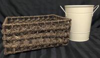 Basket and Metal Bin