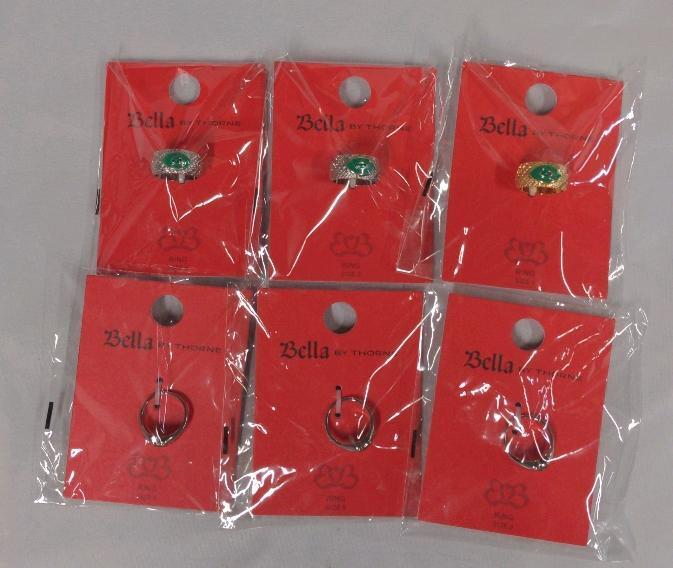 6 New Bella by Thorne Rings, 5 Size 9, 1 Size 8