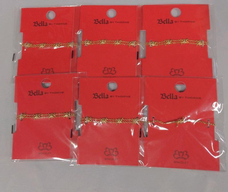 5 New Bella by Thorne 4 Barbered Wire Bracelets, 1 New Single Barb Bracelet