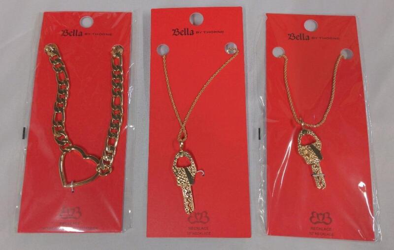 3 New Bella By Thorne Necklaces, 2 32" Necklaces, 1 16" w/ 3" extender