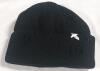 New Black Stitched Beanie Hat