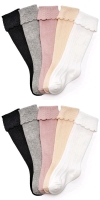 10 New Pairs 6-12 Months Old COZYWAY Ruffled Baby Knee High Socks