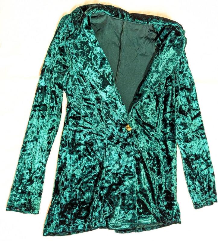 New Size Med Women's Crushed Velvet Blazer (Super Shiny!)