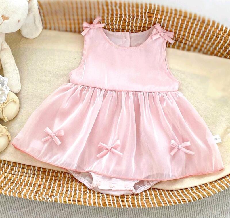 New Size 12-18 Months CUTEY N COOLTY Tulip Kiss Romper (Pink) 100% Cotton, H10389, Retails $48.99!