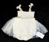 New Size 12-18 Months CUTEY N COOLTY Twinkle Tulle Romper (Off-White) 100% Cotton, H10387, Retails $48.99! - 2