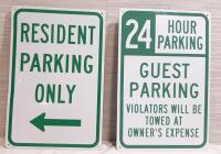 2 New Parking Metal Signs