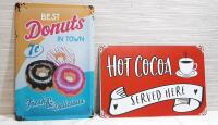 2 New Coffee Shop Metal Signs