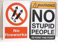2 New Warning Metal Signs