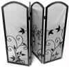 Curved Vines Metal 4-Panel Fireplace Screen, Each Panel 12" &times; 30.25"