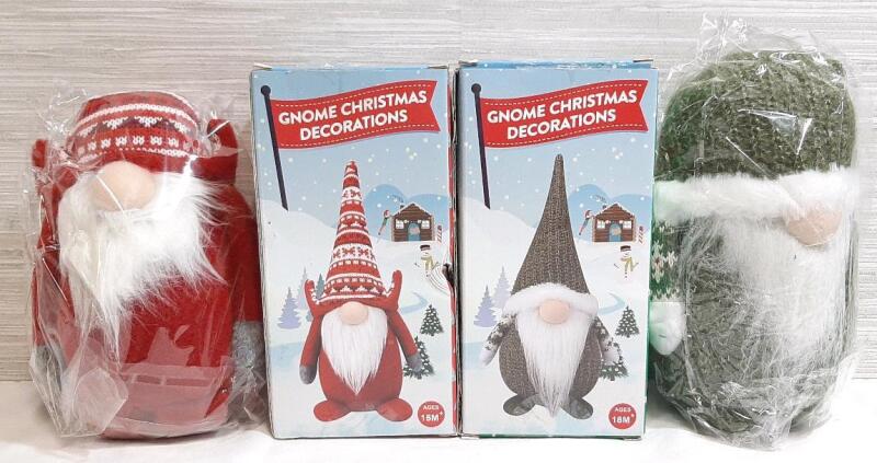 2 As New Gnome Holiday Decorations