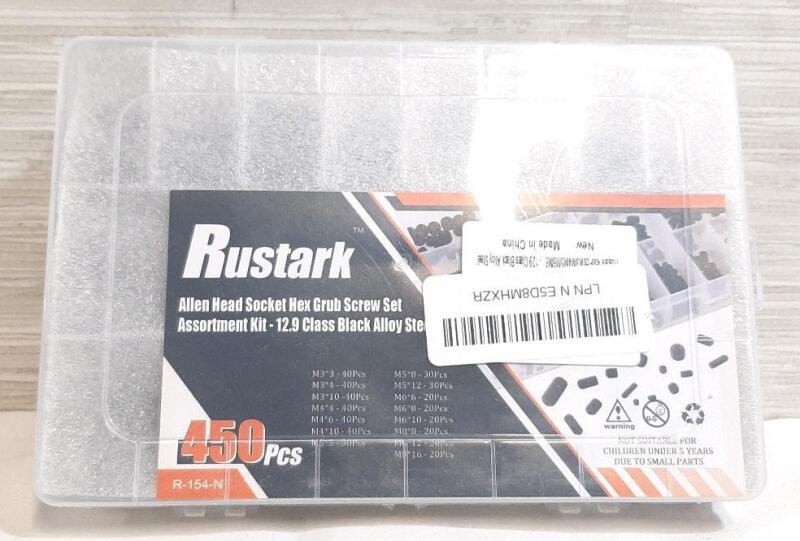 New Rustark Allen Head Socket Hex Grub Screw Set Assortment Kit