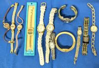 11 Vintage Watches + Time. Everbest Strap, Watches Include: Sato, Veka, Suisse, Advance, Picuet, Quintel (All Non-Functional and Likely Need New Batteries At Least)