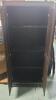 Modern Dark Wood 2-Door 3-Shelf Cabinet . Measures 31.5"&times;72"&times;15 &frac14;" - 2