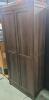Modern Dark Wood 2-Door 3-Shelf Cabinet . Measures 31.5"&times;72"&times;15 &frac14;" - 3