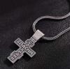 Stainless Steel Crucifix Pendant Necklace - Heavy-Duty Interlocking Fox Tail Link Chain -Cross approximately 2.25 x 1.22&rsquo;&rsquo; Chain with S Clasp 23.5&rsquo;&rsquo; Stock photos added - 3