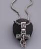 Stainless Steel Crucifix Pendant Necklace - Heavy-Duty Interlocking Fox Tail Link Chain -Cross approximately 2.25 x 1.22&rsquo;&rsquo; Chain with S Clasp 23.5&rsquo;&rsquo; Stock photos added - 4