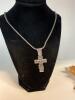 Stainless Steel Crucifix Pendant Necklace - Heavy-Duty Interlocking Fox Tail Link Chain -Cross approximately 2.25 x 1.22&rsquo;&rsquo; Chain with S Clasp 23.5&rsquo;&rsquo; Stock photos added - 5