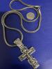 Stainless Steel Crucifix Pendant Necklace - Heavy-Duty Interlocking Fox Tail Link Chain -Cross approximately 2.25 x 1.22&rsquo;&rsquo; Chain with S Clasp 23.5&rsquo;&rsquo; Stock photos added - 6