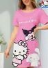 New Size XL Sanrio Hello Kitty Women's Casual Comfortable Nightdress | Loose Fit Short Sleeve Loungewear <br/>Machine Washable 95% Polyester 5% Elastane Stock photos added - 4